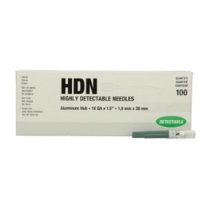 Igły HDN 1,6 x 38 mm (16G x 1 1/2) luer lock, 100 szt.
